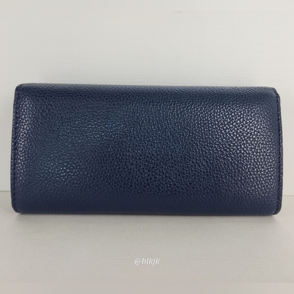 Michael Kors Karson Large Leather Satchel And Wallet Set *Denim/Navy* EUC - Picture 14 of 17